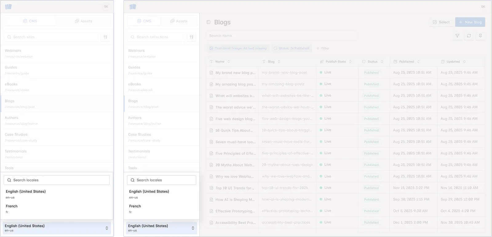 Locale switcher