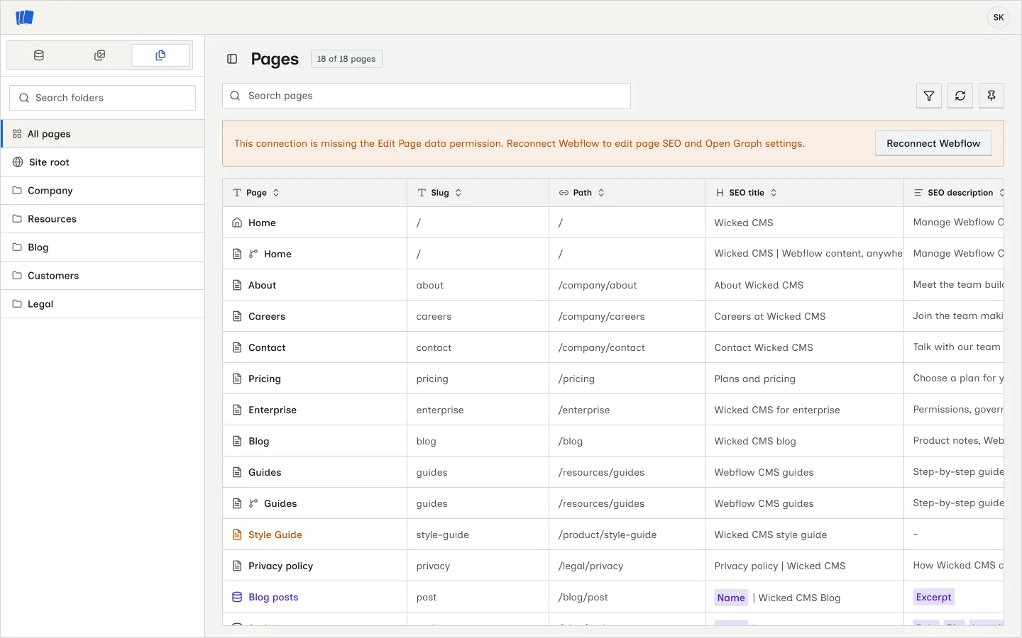 Missing Edit Page data permission